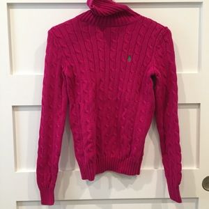 Pink Ralph Lauren turtleneck sweater small